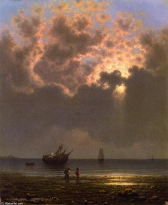 Sun Breaking Through The Clouds — Martin Johnson Heade