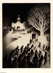 Night Mass Our Lady Of Delores, Taos — Gene Kloss