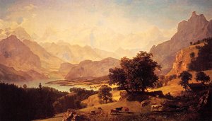 Bernese Alps, As Seen Near Kusmach — Albert Bierstadt