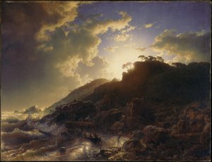 Sunset after a Storm on the Coast of Sicily