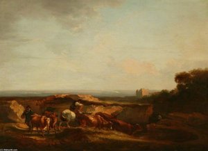 Landscape With Cattle - — Thomas Barker