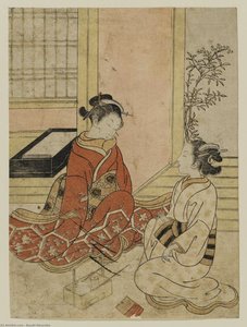 Two Women In Conversation — Suzuki Harunobu