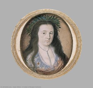 A Lady In Masque Costume — Isaac Oliver