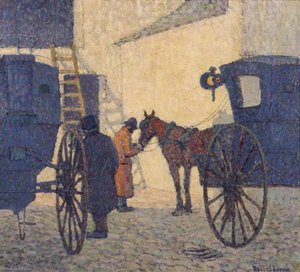 The Cab Yard, Night — Robert Polhill Bevan