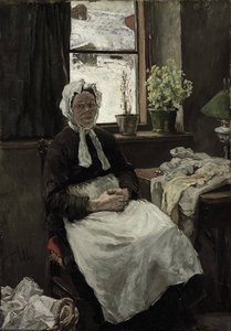 Die Alte Näherin — Fritz Von Uhde