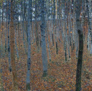 Beech Forest I, Oil On Canvas, Moderne Galerie, — Gustav Klimt, Symbolism