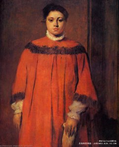 Girl In Red — Edgar Degas