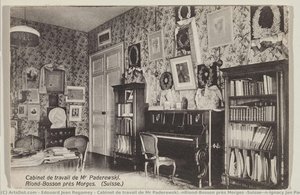 Cabinet De Travail De Mr Paderewski.\nriond-bosson Près Morges (suisse)\n[ignacy Jan Paderewski — Edouard Jean Regamey
