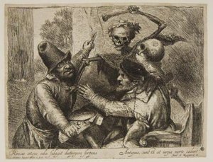 Card Players And Death — Jan Andrea Lievens Jan Lievens