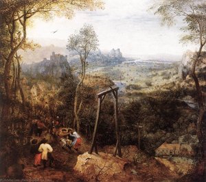 La Urraca En El Patíbulo — Pieter Bruegel El Viejo