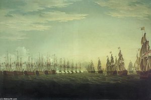 Battle Of The Nile- Start Of The Battle — Thomas Whitcombe