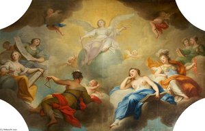 Immortality Presiding Over The Arts — Andrea Casali