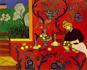 Rotes Harmonie (la Desserte), Frühling 180x220 Cm — Henri Matisse