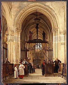 INTERIEUR DE L'EGLISE DE SAINT PRIX, VALLEE DE MONTMORENCY