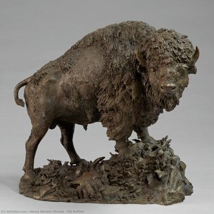 Elk Buffalo — Henry Merwin Shrady, Academic Realism