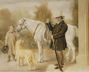 A Sportsman With A Boy, A Pony And A Dog — William Henry Hunt