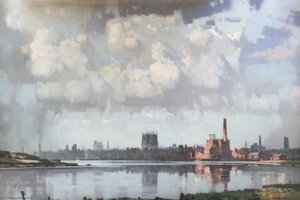 View Of King's Lynn Over The Harbour, Norfolk — Walter Dexter
