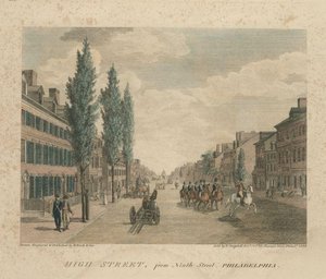 High Street, From Ninth Street. Philadelphia — Thomas Birch