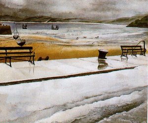 Wet Morning. St Ives — Sir Stanley Spencer