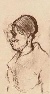 Peasant Woman, Head — Vincent Willem Van Gogh, Post-impressionism