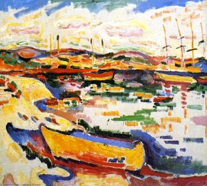Landscape At L'estaque — Georges Braque, Analytical Cubism