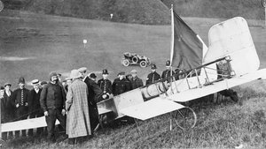 Blériot just after landing in Dover, UK