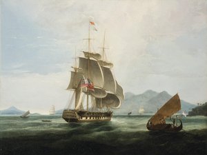 The Hon. Company's Ship Sir David Scott, At The Entrance Of The Straits Of Sunda — Уильям Уэстолл