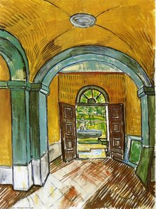 The Entrance Hall Of Saint-paul Hospital — Vincent Willem Van Gogh, Post-impressionism