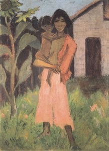 Stehende Zigeunerin Mit Kind — Otto Mueller