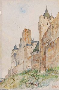 Battlements Of Carcassonne, France — Cass Gilbert