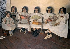 Niñas En La Escuela — Eugenio Hermoso Martínez