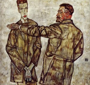 Doppelte Selbstbildnis (auch bekannt als Kriminalhauptkommissar Heinrich Benesch und sein Sohn Otto)