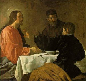 The Supper At Emmaus — Diego Velázquez, Baroque