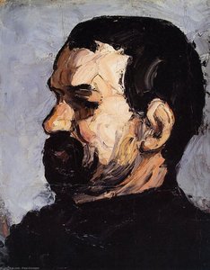 Portrait Of Uncle Dominique In Profile — Paul Cézanne, Post-impressionist Style