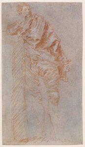 Man Leaning On A Wall — Jean-baptiste Pater