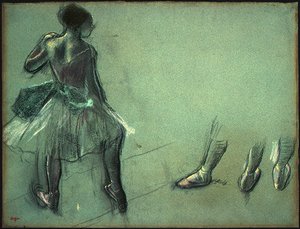 Dancer Seen From Behind And 3 Studies Of Feet — Edgar Degas