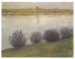 At The Rhine Near Hersel — August Macke