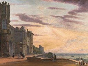 The North Terrace Of Windsor Castle Looking West — Paul Sandby