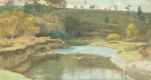 The Barle At Withypool, Exmoor — Sir Alfred James Munnings, Impressionism