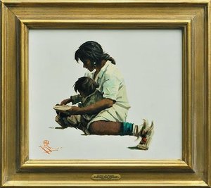 Doxie And Basil, (painting) — Eustace Paul Ziegler