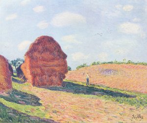 The Straw Rent — Alfred Sisley, Impressionist Landscape