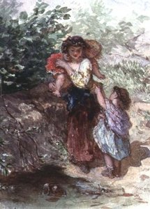 Girl Standing With A Child