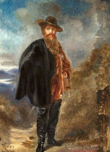 Edward Heneage Dering (1826–1892), Standing, In Boots And A Cloak (in The Highlands ) — Rebecca Dulcibella Orpen