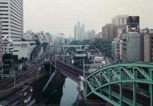 Green Railroad Bridge Tokyo 1991