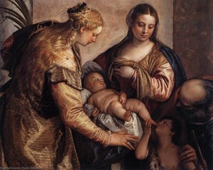 La Virgen María Con San Ana Y El Niño Jesús — Paolo Veronese