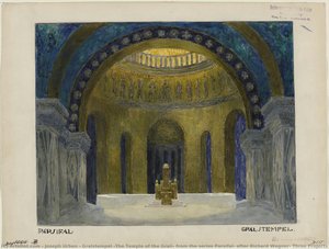 Gralstempel (the Temple Of The Grail) From The Series Parsifal, After Richard Wagner: Three Projects For Scenery — Joseph Urban