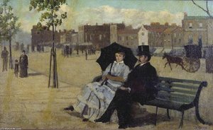 And Alice Greaves On The Embankment — Walter Greaves