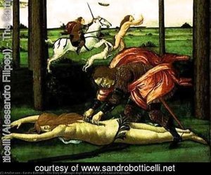 La Historia De Nastagio Degli Onesti (detalle Del Segundo Episodio) — Sandro Botticelli