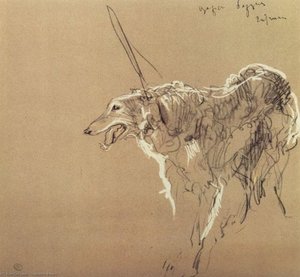 Greyhound Royal Hunting — Valentin Alexandrovich Serov