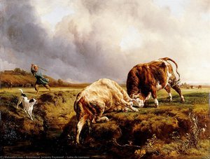 Lutte De Taureaux — Jacques Raymond Brascassat